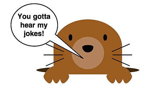 Cartoon of a mole with 