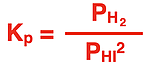Equilibrium Constant Equation Equilibrium constant equation to match a given a gas-phase, homogeneous reaction, using partial pressures.
