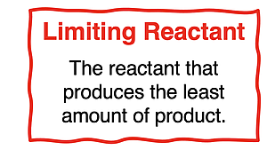 Definition of a limiting reactant as the reactant that produces the least amount of products.