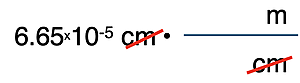 Example of a conversion factor set up with an emphasis on unit cancellation.