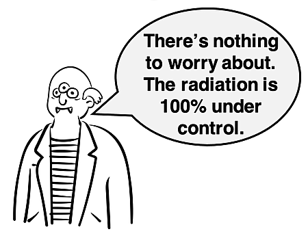 Bald scientist with three eyes: 