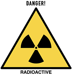 Radioactive danger sign.