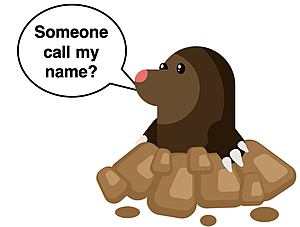 Cartoon of a mole.