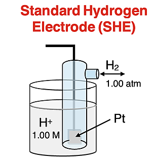 Schematic diagram of the standard hydrogen electrode.